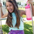 Actives Kids Glow In The Dark Water Bottle With Straw Lid R8