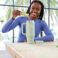 Straw Tumbler With Handle H6