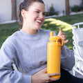Actives Water Bottle With Straw Lid D0