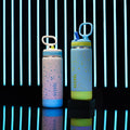 Glow In The Dark Sport Kids Water Bottle Confetti With Straw Lid U8