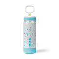 Glow In The Dark Sport Kids Water Bottle Confetti With Straw Lid U8