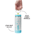 Glow In The Dark Sport Kids Water Bottle Confetti With Straw Lid U8