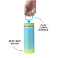 Glow In The Dark Sport Kids Water Bottle Confetti With Straw Lid U8