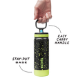 Glow In The Dark Sport Kids Water Bottle Confetti With Straw Lid U8