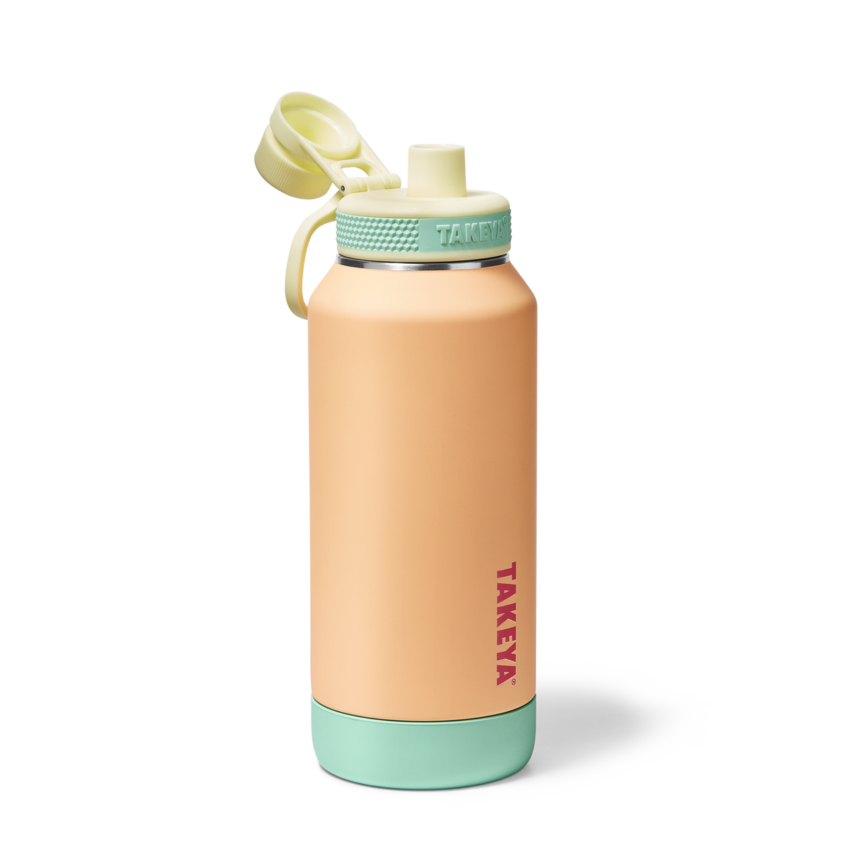 Sport Soft Touch Water Bottle With Spout Lid K7 — 32oz / Peach Jelly