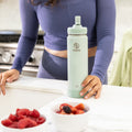 Actives Water Bottle With Straw Lid D0